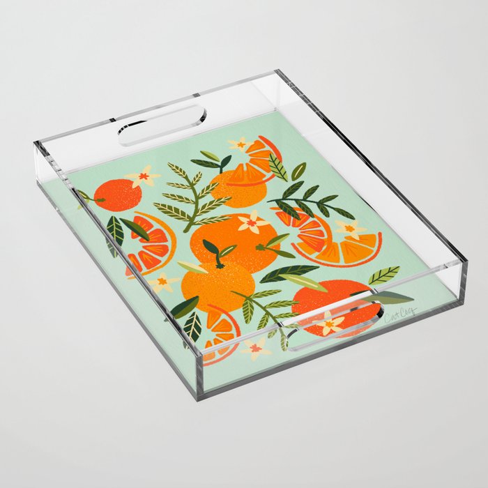Orange Blooms - Mint Palette Acrylic Tray Gallery Image 1