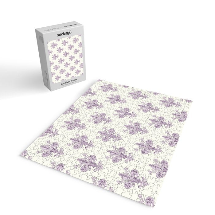 French Lavender Fleur De Lis Jigsaw Puzzle Gallery Image 2