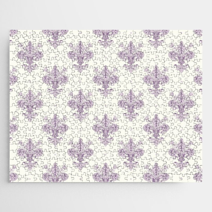 French Lavender Fleur De Lis Jigsaw Puzzle Gallery Image 1