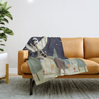 the moon forest Throw Blanket Gallery Image 1
