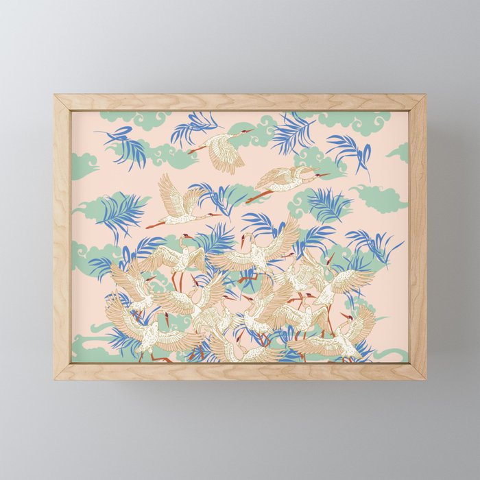 Cranes dance Mini Art Print Gallery Image 1