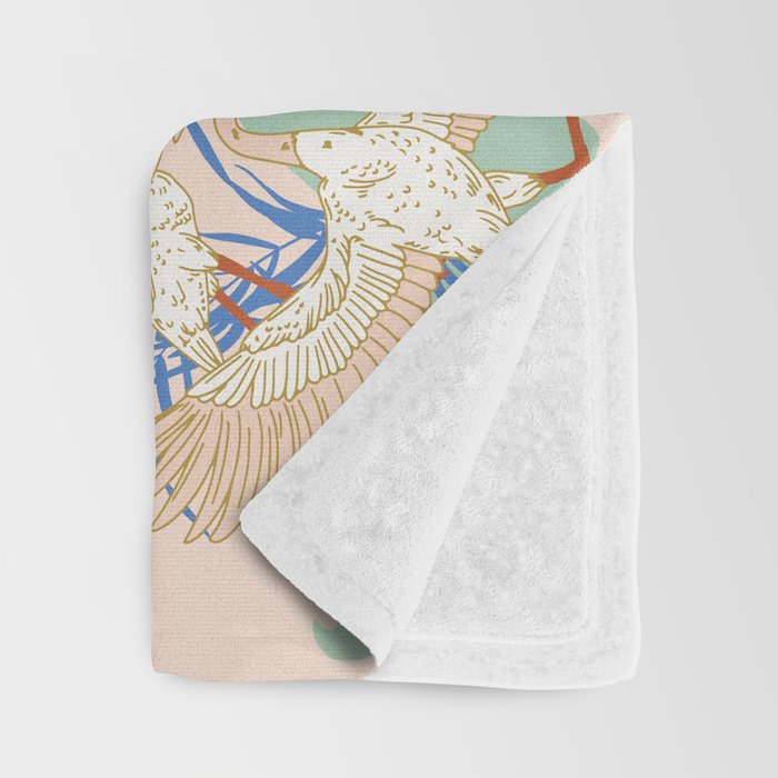Cranes dance Throw Blanket Gallery Image 3