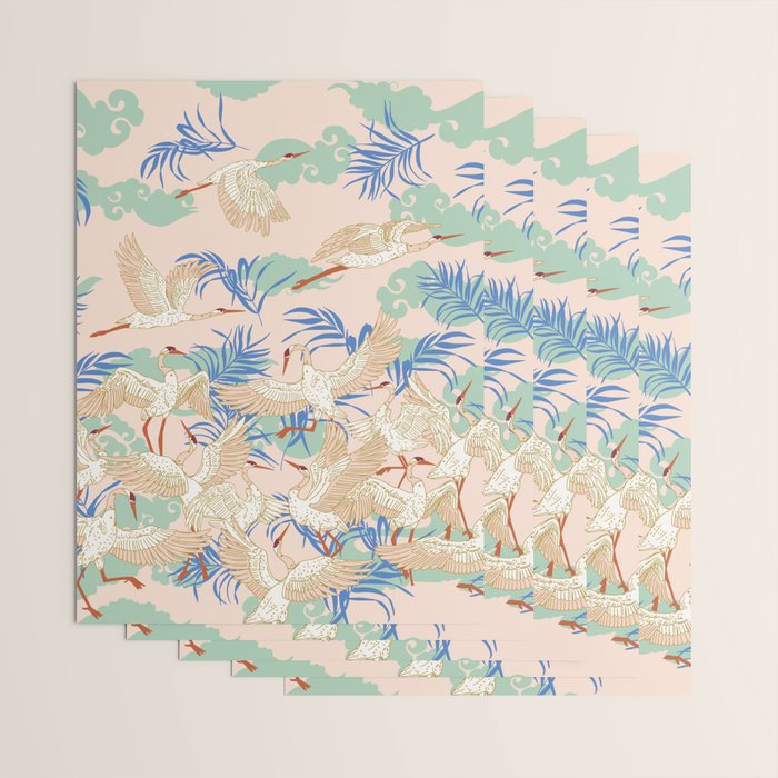 Cranes dance Wrapping Paper Gallery Image 3