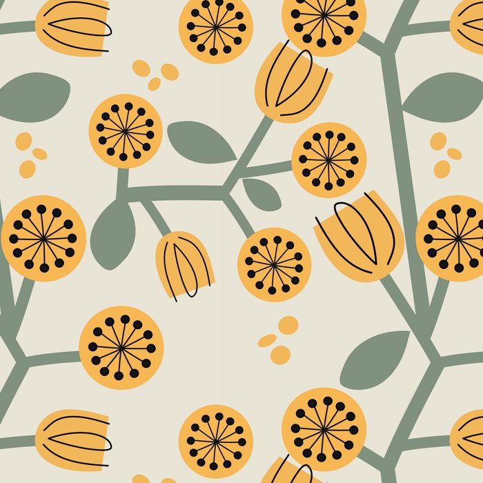 Climbing Flowers in Yellow and Green  Coffee Mug Gallery Image 2