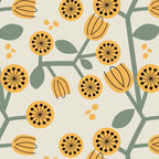Climbing Flowers in Yellow and Green  Coffee Mug Gallery Image 2