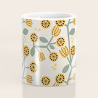 Climbing Flowers in Yellow and Green  Coffee Mug Gallery Image 4