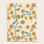 Climbing Flowers in Yellow and Green  Notebook Gallery Image 4