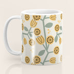 Climbing Flowers in Yellow and Green  Coffee Mug Gallery Image 3