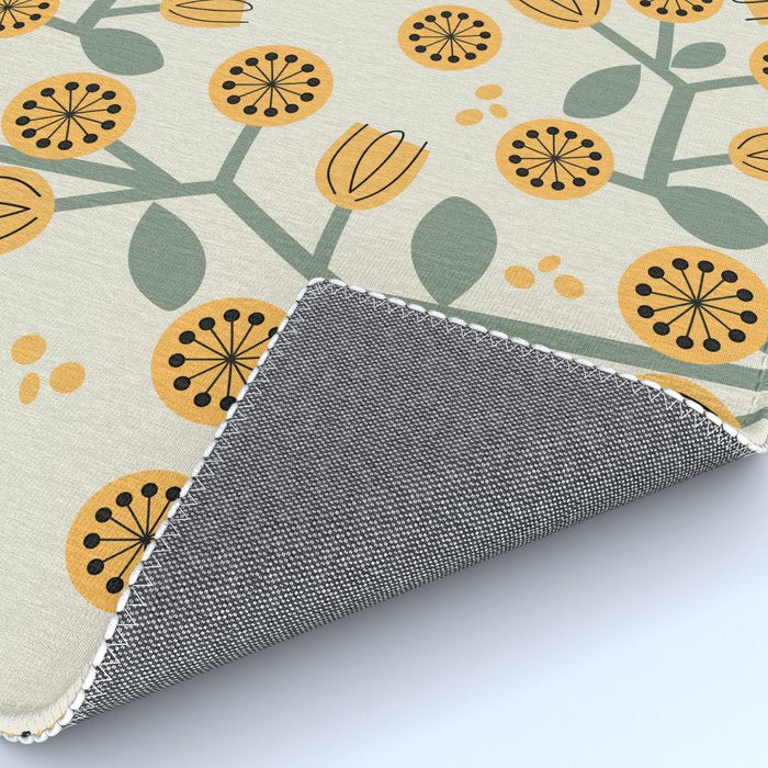Climbing Flowers in Yellow and Green  Rug Gallery Image 4