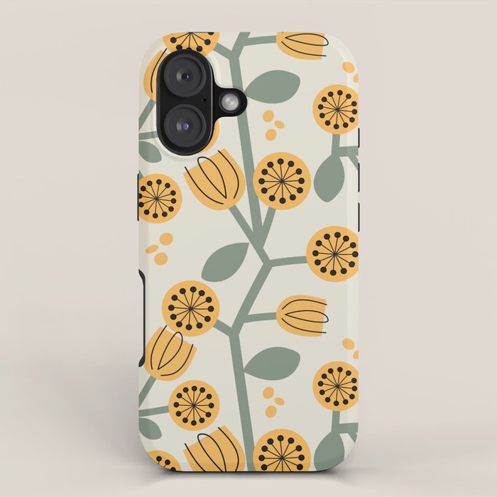 Climbing Flowers in Yellow and Green  iPhone Case Gallery Image 1
