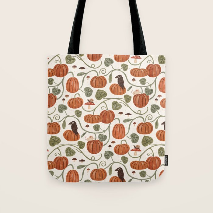 Gouache Pumpkin Patch Tote Bag Gallery Image 1