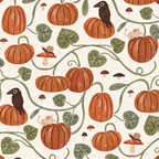 Gouache Pumpkin Patch Coffee Mug Gallery Image 2