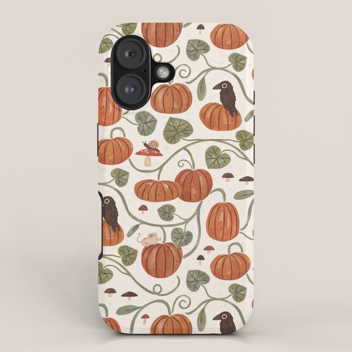 Gouache Pumpkin Patch iPhone Case Gallery Image 1