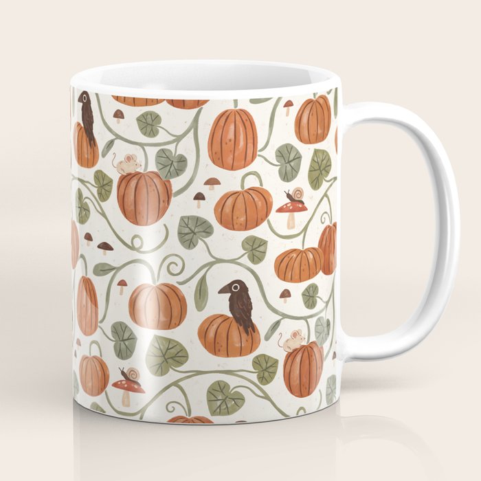 Gouache Pumpkin Patch Coffee Mug Gallery Image 1