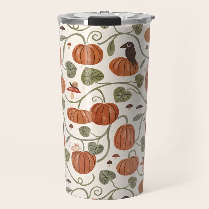 Gouache Pumpkin Patch Travel Mug Gallery Image 1