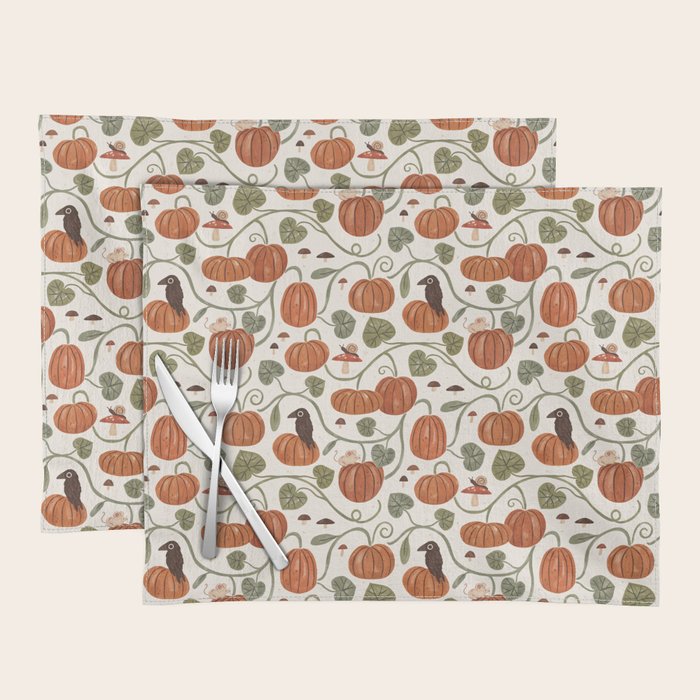 Gouache Pumpkin Patch Placemat Gallery Image 1
