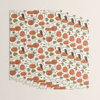 Gouache Pumpkin Patch Wrapping Paper Gallery Image 3