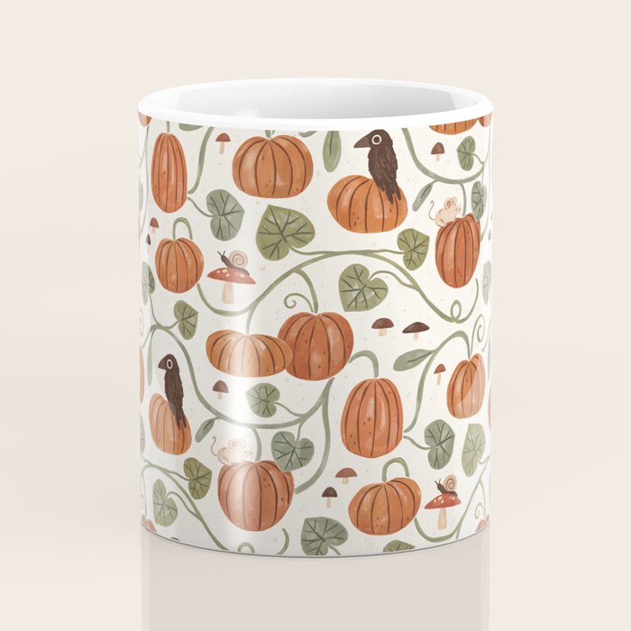 Gouache Pumpkin Patch Coffee Mug Gallery Image 4