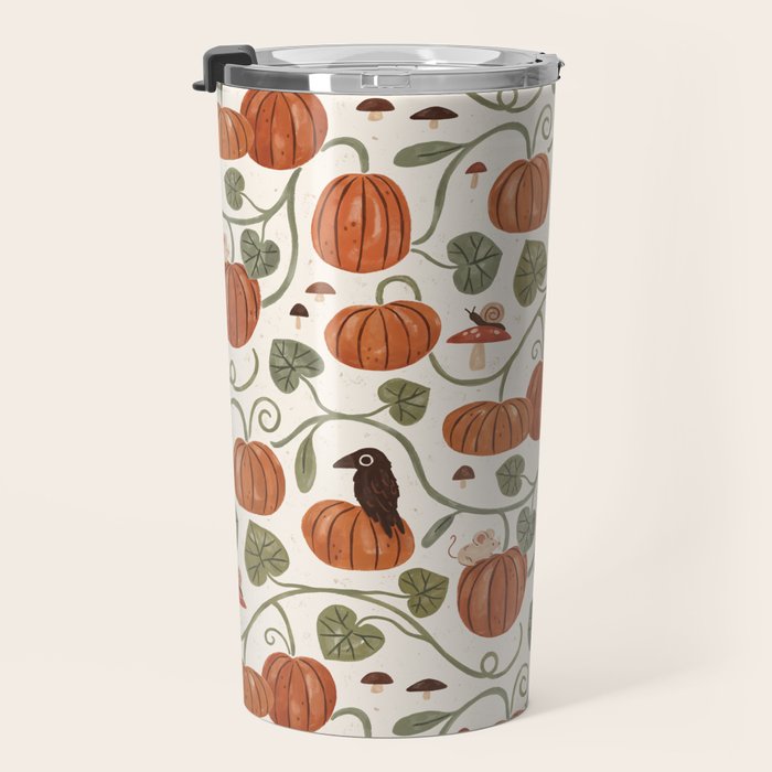 Gouache Pumpkin Patch Travel Mug Gallery Image 3