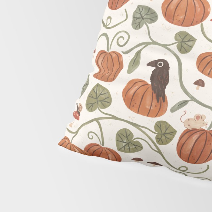 Gouache Pumpkin Patch Pillow Sham Gallery Image 4