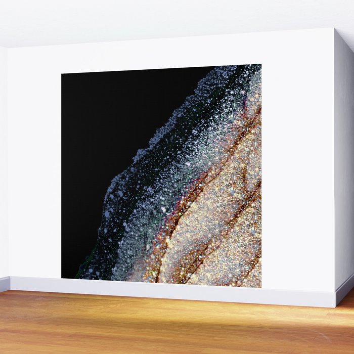 FLAWLESS GREY & GOLD Wall Mural Gallery Image 2