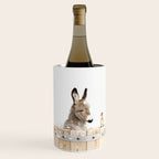 Baby Donkey in a Wooden Bathtub, Donkey Taking a Bath, Bathtub Animal Art Print By Synplus Wine Chiller Gallery Image 1