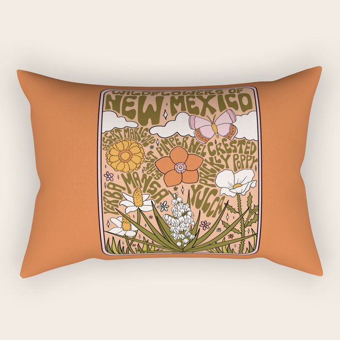 New Mexico Wildflower Rectangular Pillow Gallery Image 2