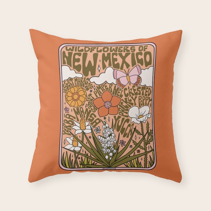 New Mexico Wildflower Throw Pillow Gallery Image 6
