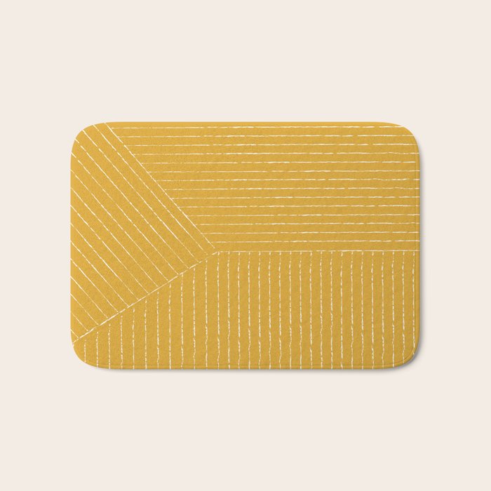 Lines (Mustard Yellow) Bath Mat Gallery Image 1
