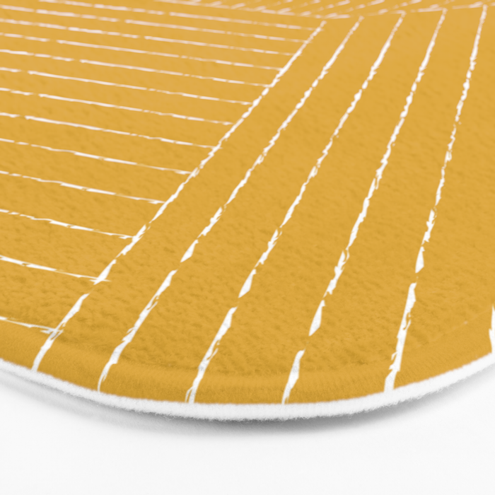 Lines (Mustard Yellow) Bath Mat Gallery Image 3