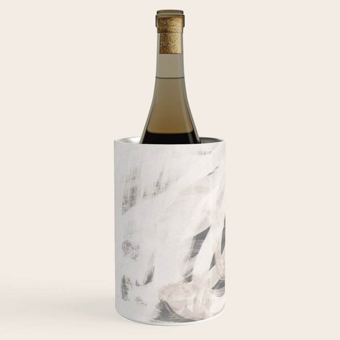 abstract brushstrokes neutral Wine Chiller Gallery Image 2