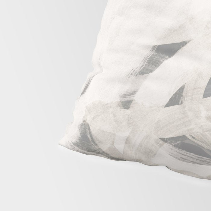 abstract brushstrokes neutral Pillow Sham Gallery Image 4