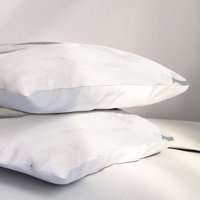 abstract brushstrokes neutral Pillow Sham Gallery Image 3