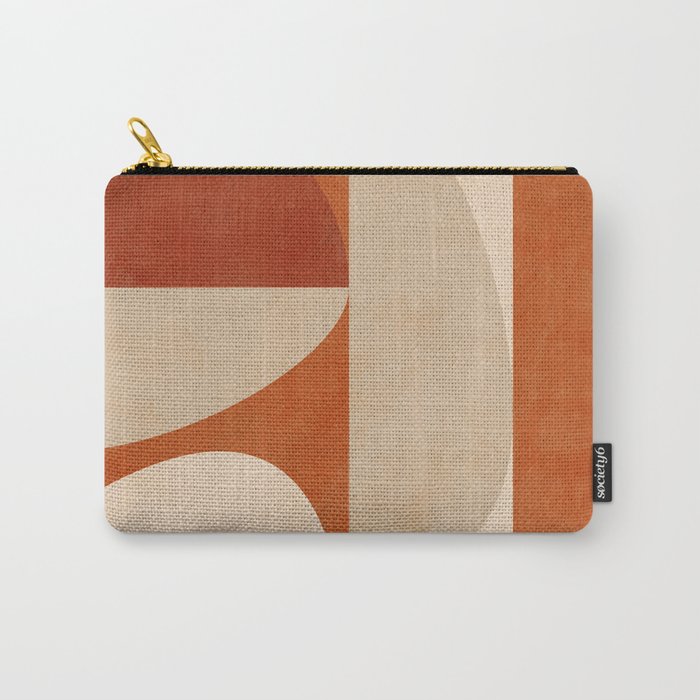 abstract retro shapes earthy 4 Carry All Pouch Gallery Image 1