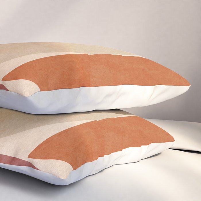 abstract retro shapes earthy 4 Pillow Sham Gallery Image 3