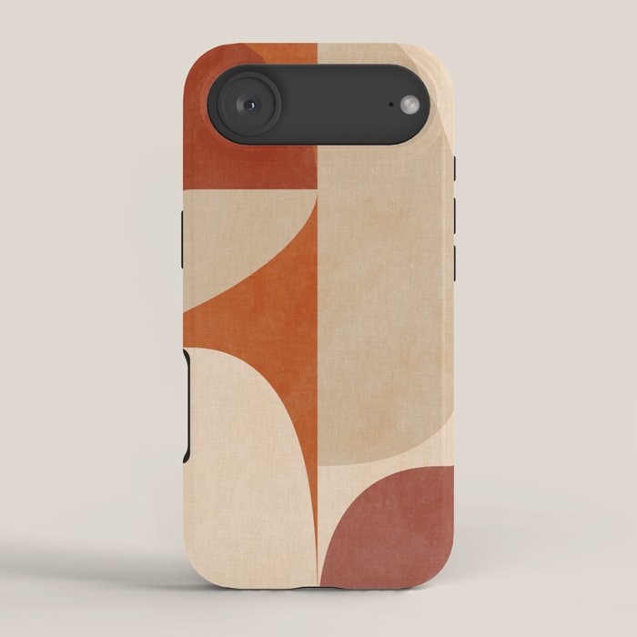 abstract retro shapes earthy 4 iPhone Case Gallery Image 2