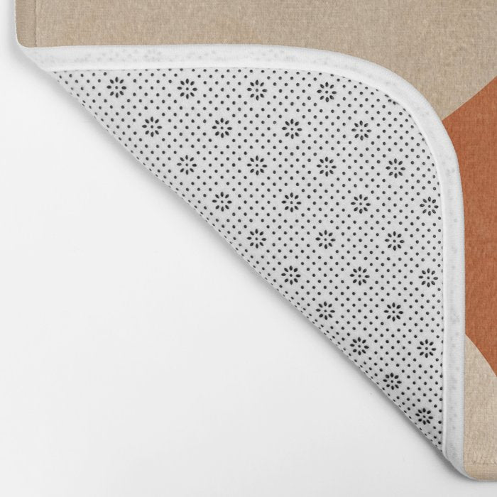 abstract retro shapes earthy 4 Bath Mat Gallery Image 2