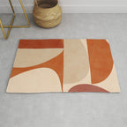 abstract retro shapes earthy 4 Rug Gallery Image 1