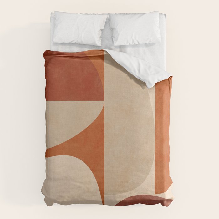 abstract retro shapes earthy 4 Duvet Cover Gallery Image 6