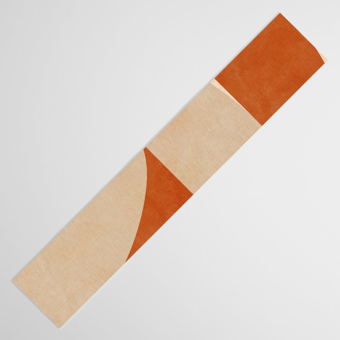 abstract retro shapes earthy 4 Table Runner Gallery Image 3