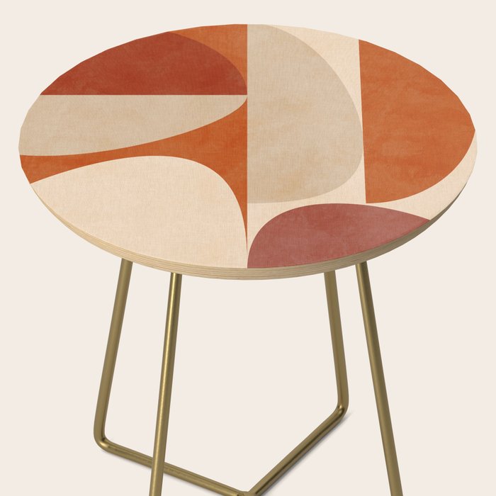 abstract retro shapes earthy 4 Side Table Gallery Image 2
