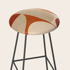 abstract retro shapes earthy 4 Stool Gallery Image 2