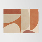 abstract retro shapes earthy 4 Rug Gallery Image 2