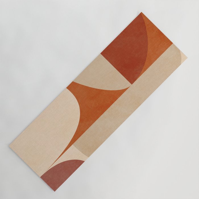 abstract retro shapes earthy 4 Yoga Mat Gallery Image 1