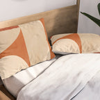 abstract retro shapes earthy 4 Pillow Sham Gallery Image 2