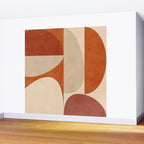 abstract retro shapes earthy 4 Wall Mural Gallery Image 2