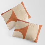 abstract retro shapes earthy 4 Pillow Sham Gallery Image 3