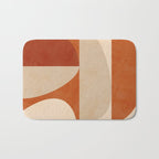 abstract retro shapes earthy 4 Bath Mat Gallery Image 1