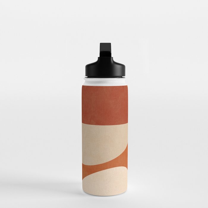 abstract retro shapes earthy 4 Water Bottle Gallery Image 3