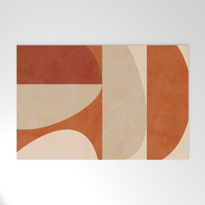 abstract retro shapes earthy 4 Welcome Mat Gallery Image 1